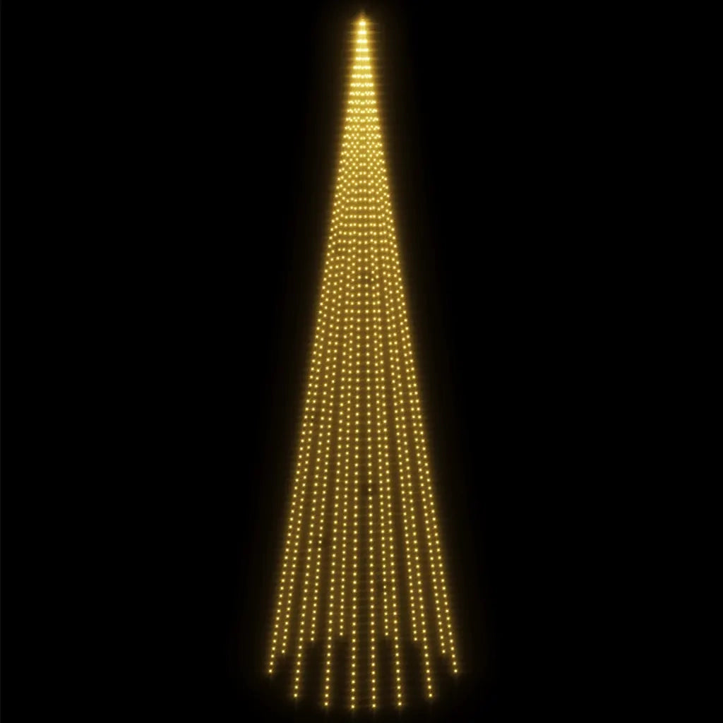 Albero di Natale Pennone Bianco Caldo 1134 LED 800 cm 343530