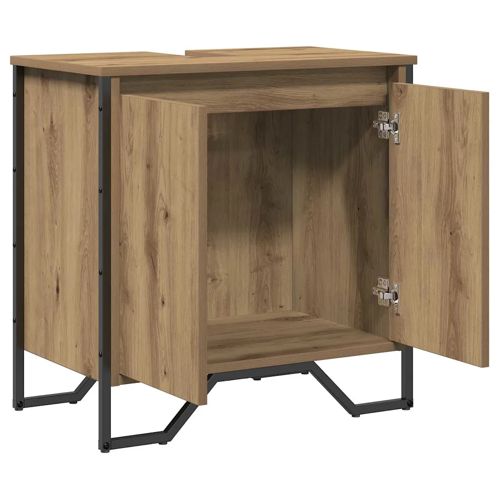 Armadio per Lavabo da Bagno Rovere artigianale 60 x 35 x 60 cm 869178