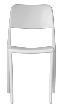 Sedia Impilabile da Giardino 44x53x83 cm in Polipropilene Bianca
