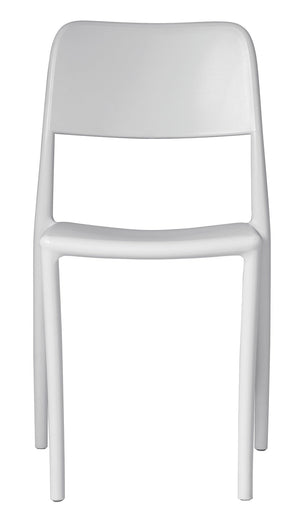 Sedia Impilabile da Giardino 44x53x83 cm in Polipropilene Bianca