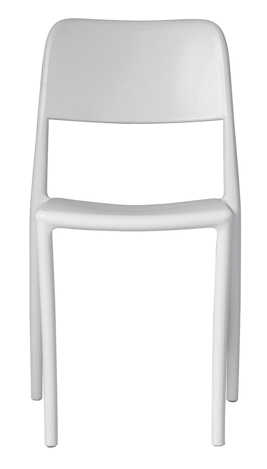 Sedia Impilabile da Giardino 44x53x83 cm in Polipropilene Bianca
