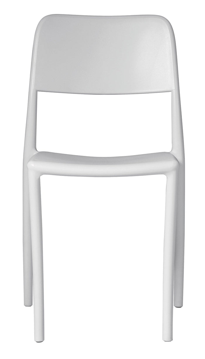 Sedia Impilabile da Giardino 44x53x83 cm in Polipropilene Bianca