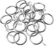 Rondelle per tende 25mm - diametro interno - materiale resistente - adatto per tende pesanti - da installare facilmente - 20 pezzi - finitura cromata - rondelle per tende