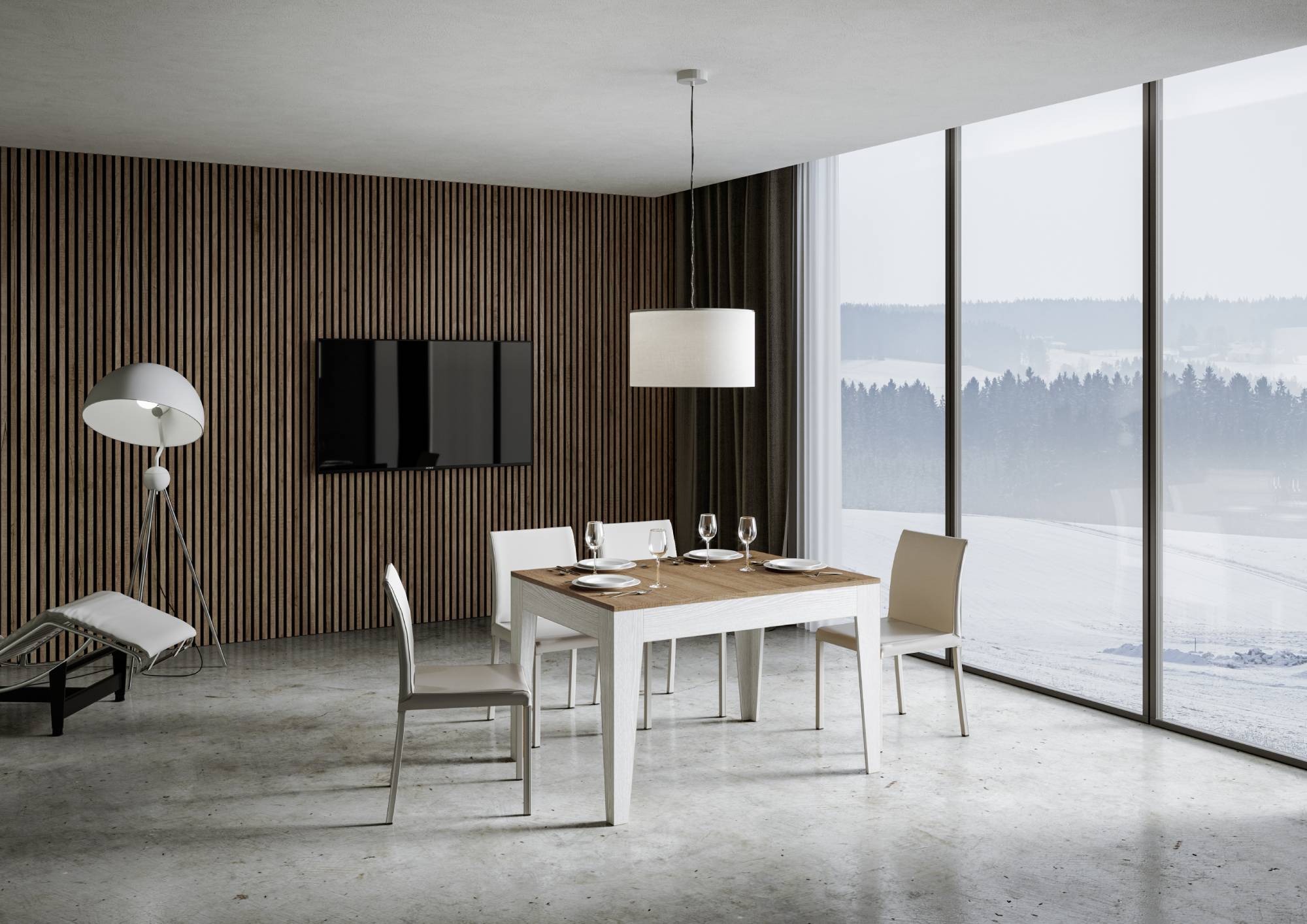 Tavolo Allungabile 120-180x90x77 cm Cico Mix Quercia