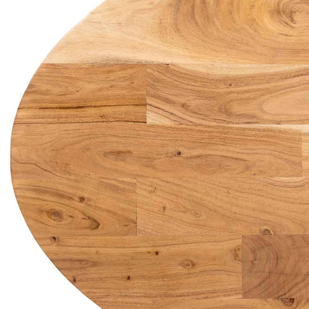 Tavolo da pranzo ovale in legno marrone 160x90x76