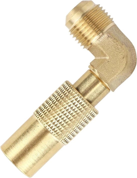 Adattatore di flare a propano, 3/8" maschio, in rame, per conversione da alta a bassa pressione, accessori per il rifornimento, adatto per tavola da campeggio grill.