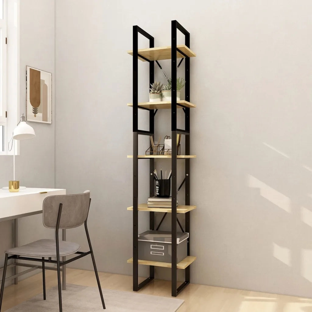 Libreria a 5 Ripiani Marrone 40x30x175 cm in Legno di Pino 3081973