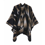 Sciarpa/stola da donna, classica stampa zebrata, mantellina con spacco, elegante e semplice, calda coperta.