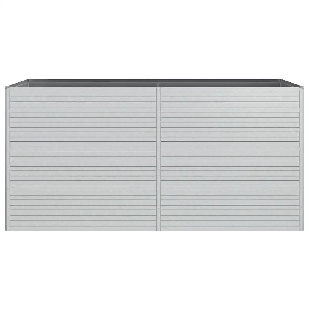 Letto Rialzato Giardino 160x80x77 cm in Acciaio Zincato Argento