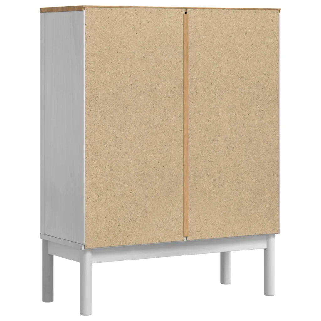 Credenza FLORO Bianco 70 x 30 x 70,5 cm Legno di Pino Massello 42011248