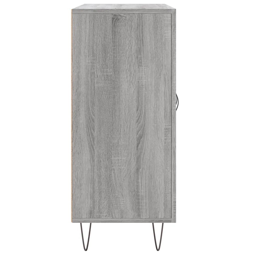 Credenza | Madia | Buffet da pranzo | Armadio da pranzo Grigio Sonoma 90x34x80 cm in Legno Multistrato