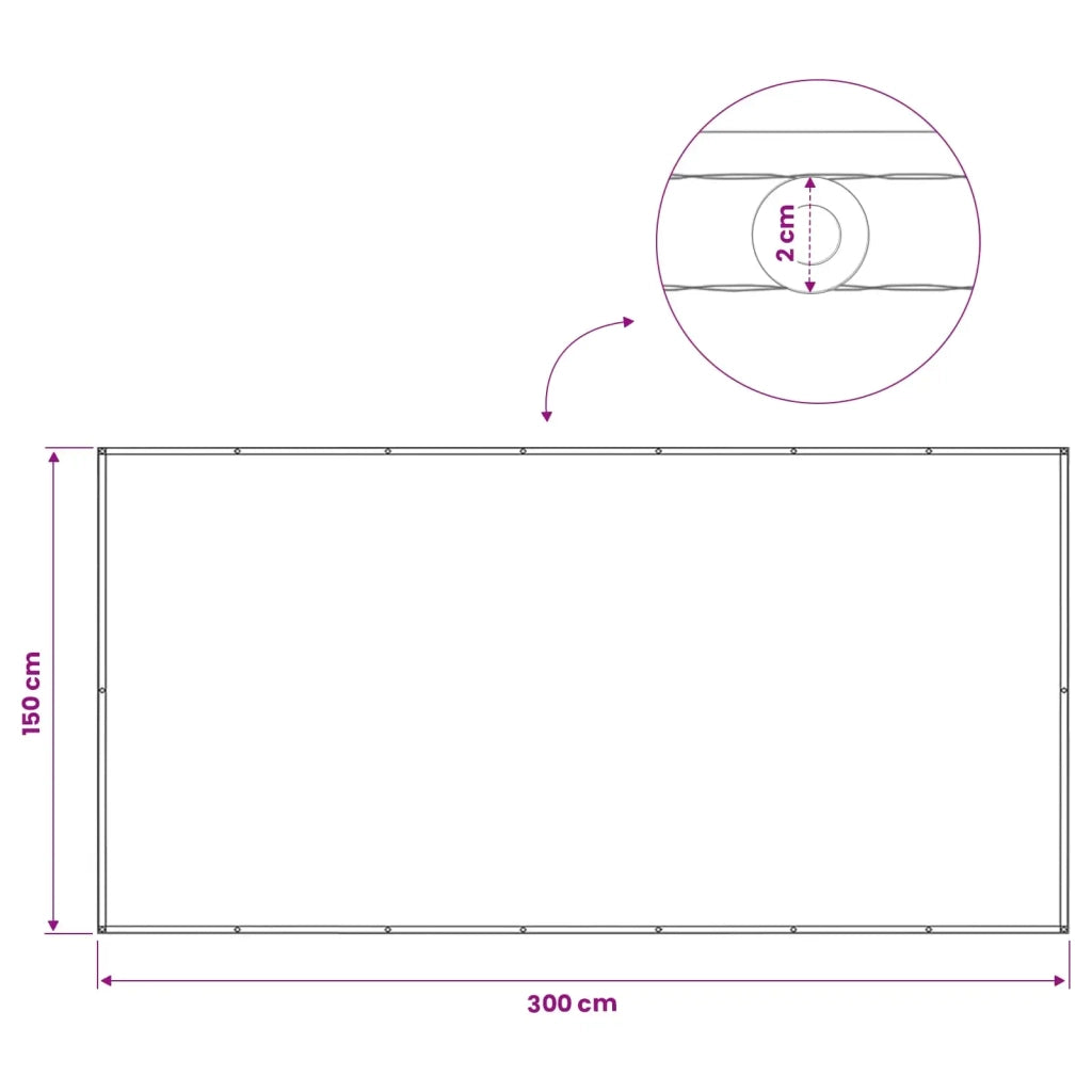 Schermo di Privacy per Balcone 150 x 300 cm 42036615