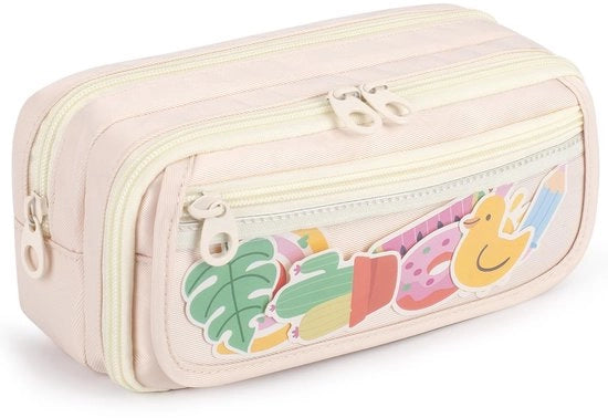 Borsa grande con scomparti, borsa da scuola con cerniera, grande borsa per penne per adolescenti, ragazze, ragazzi, uomini e donne, borsa da lavoro per adulti