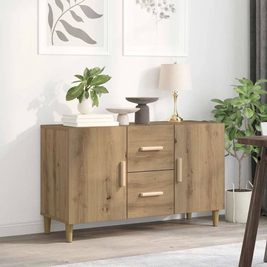 Credenza Rovere Artigianale 100x36x60 cm in Legno Multistrato