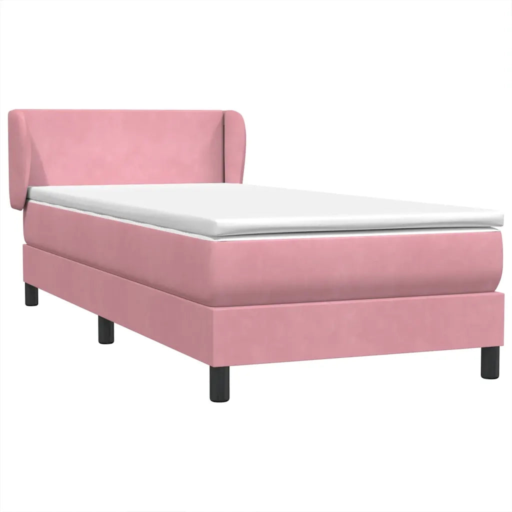 Giroletto a Molle con Materasso Rosa 80x220 cm Velluto 3317384