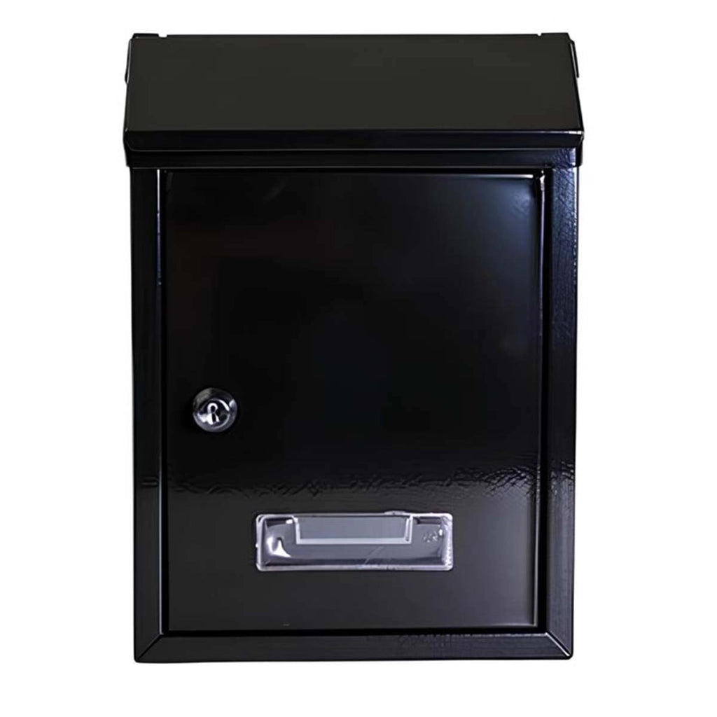Cassetta delle lettere metallica impermeabile e antiruggine 30×21,7×7 cm Nero Avizar