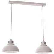 Lampada sospesa Sven 2xE27 cashmere acciaio Luminex