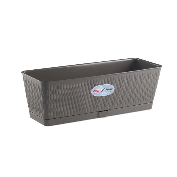 BALCONETTA RETTANGOLARE 'LIBERTY' lt.9 - grafite  - STEFANPLAST