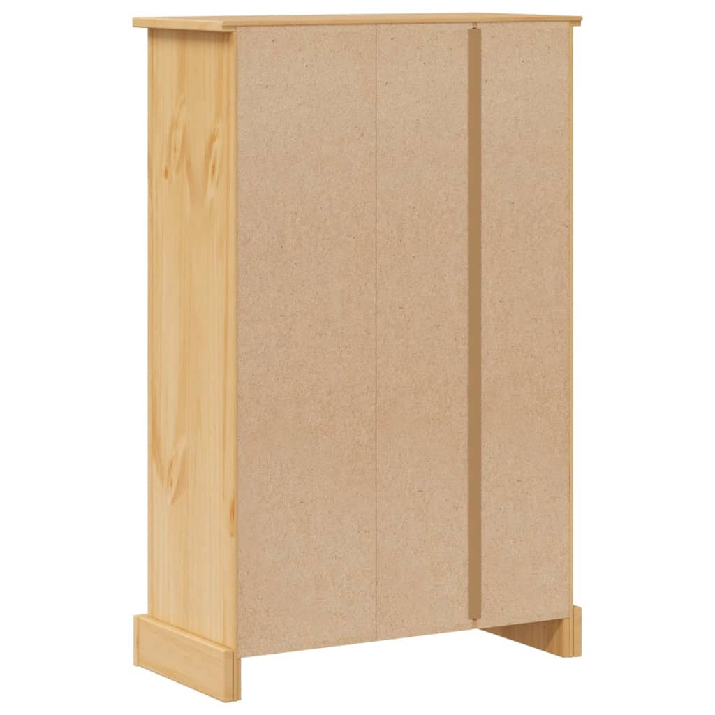 Mobiletto da bagno Corona 70 x 33 x 110 cm capiente stile rustico legno di pino massello finitura miele 02_0057603