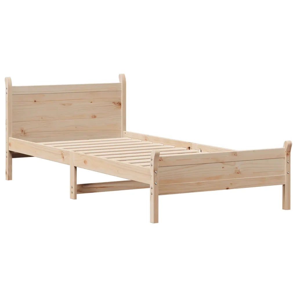 Letto singolo | Letto per adulti | Letto senza Materasso 90x200 cm in Legno Massello di Pino