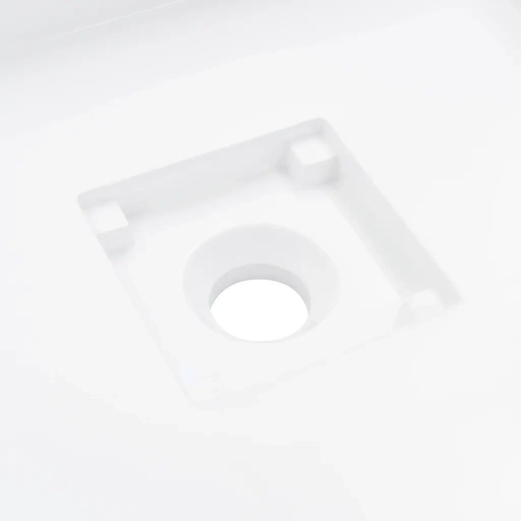 Lavandino 50x50x12,3 cm Blocco in Marmo/Minerale Bianco cod mxl 43191