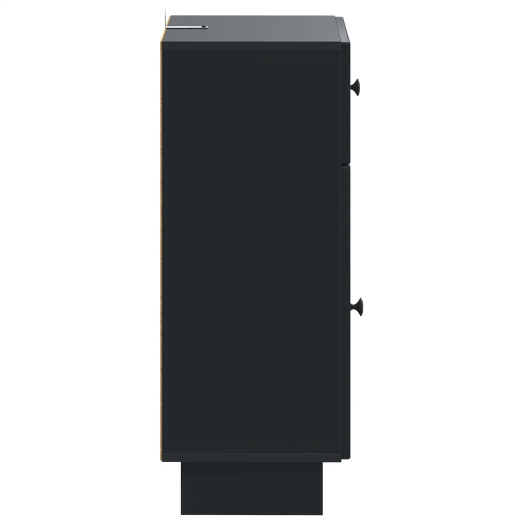 Mobiletto da Bagno EDE Nero 30 x 31 x 80 cm 895946