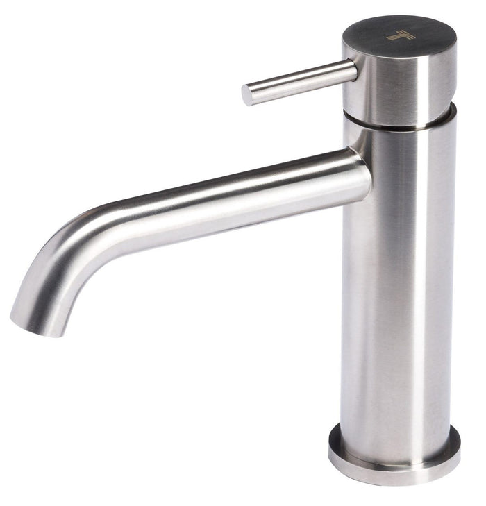 Rubinetto Miscelatore Monocomando Lavabo senza Scarico in Acciaio Inox Satinato Nilo