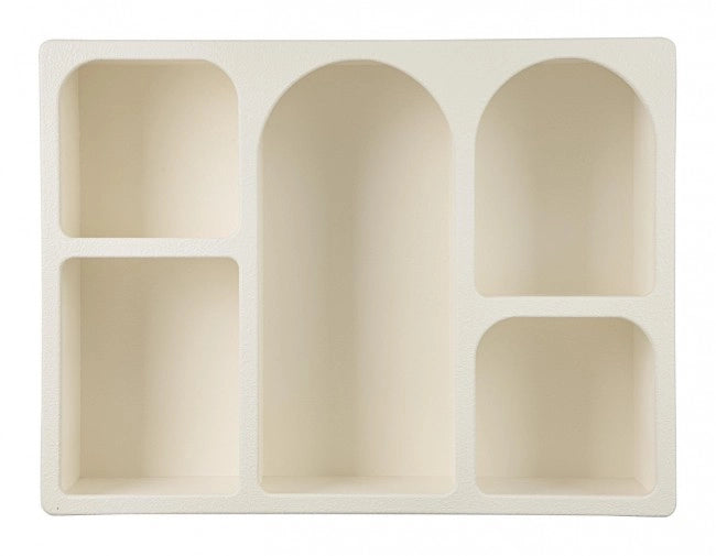 Mensola MDF Bianco Moderna da Parete 80x60 cm - SILKY