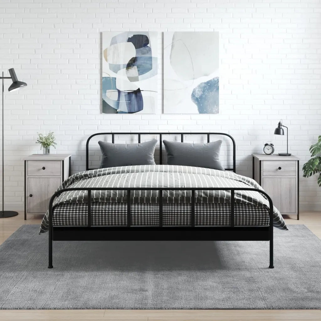 Comodini 2 pz-Set di 2 Tavolino da notte Grigio Sonoma 40x42x60 cm in Legno Multistrato 333171