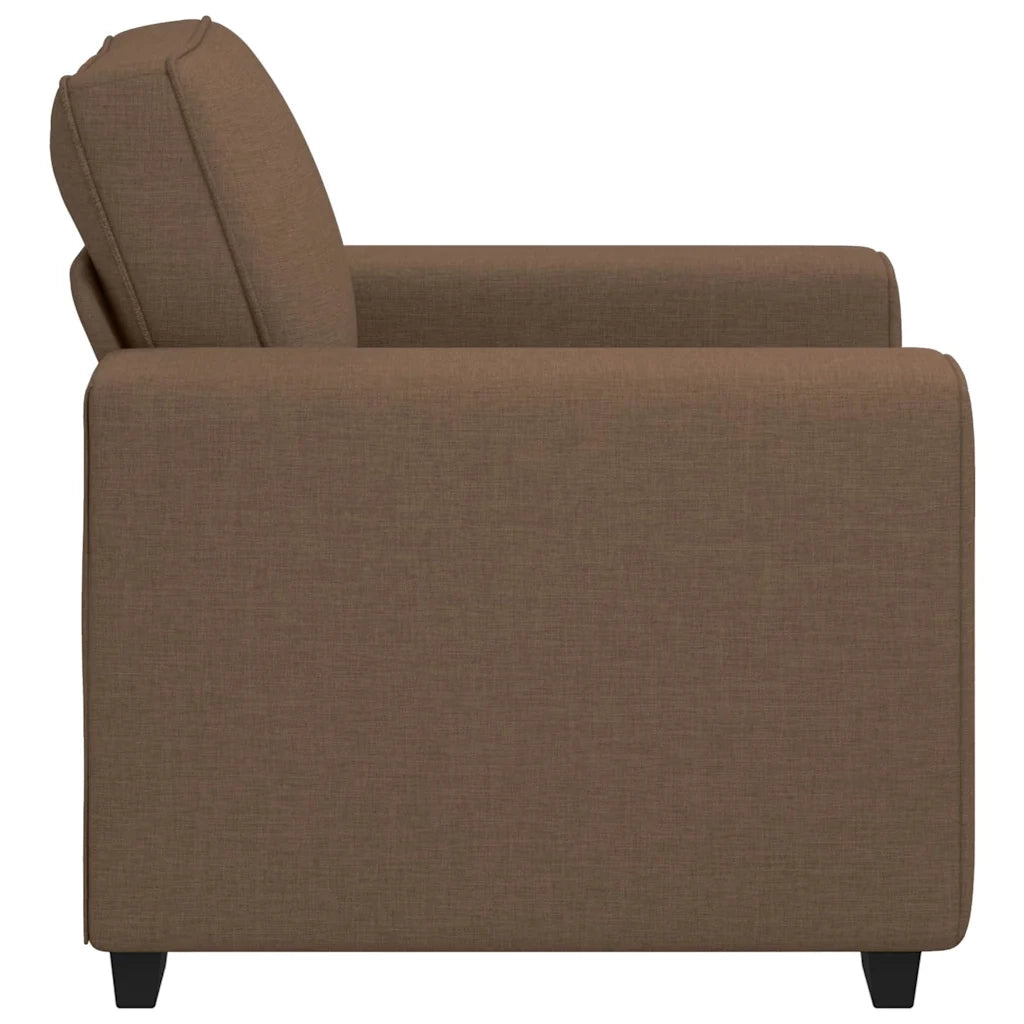 Poltrona-Divano Sedia-Poltroncina Marrone 100x77x82 cm in Tessuto