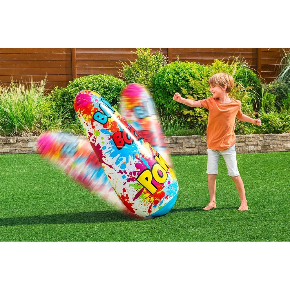 Trade Shop - Pungiball Sempreimpiedi Sacco Boxe Comic Blast Design Fumetti 48x46x119cm Bambini 52630 -