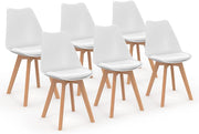 Set di 6 sedie SARA bianche per sala da pranzo