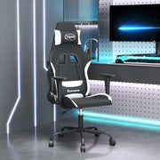 Sedia da Gaming Nero e Bianco in Tessuto cod mxl 77363