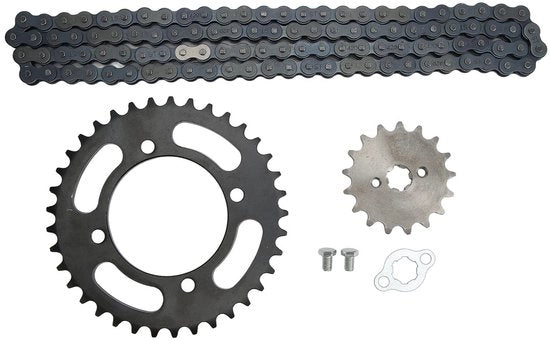 Impianto di trasmissione universale a 37 denti - Impianto di trasmissione posteriore a 17 denti - Cinghia 420 - Universale per Dirt Bike - ATV - Go Kart - Sistema di trasmissione