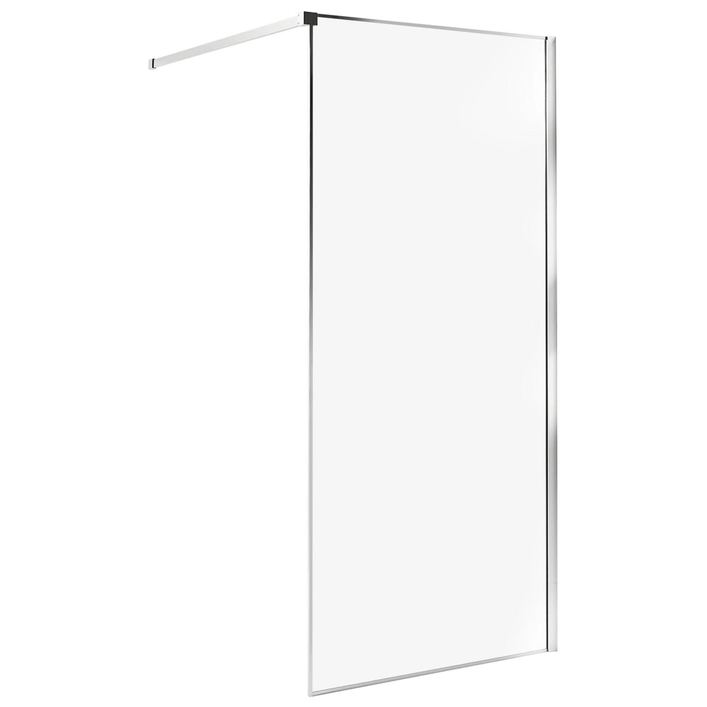 Schermo doccia argento in vetro temperato con cornice in acciaio inox Wet Room Bagno senza porte 90 x 190 cm