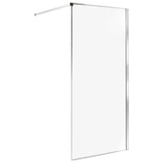 Schermo doccia argento in vetro temperato con cornice in acciaio inox Wet Room Bagno senza porte 90 x 190 cm