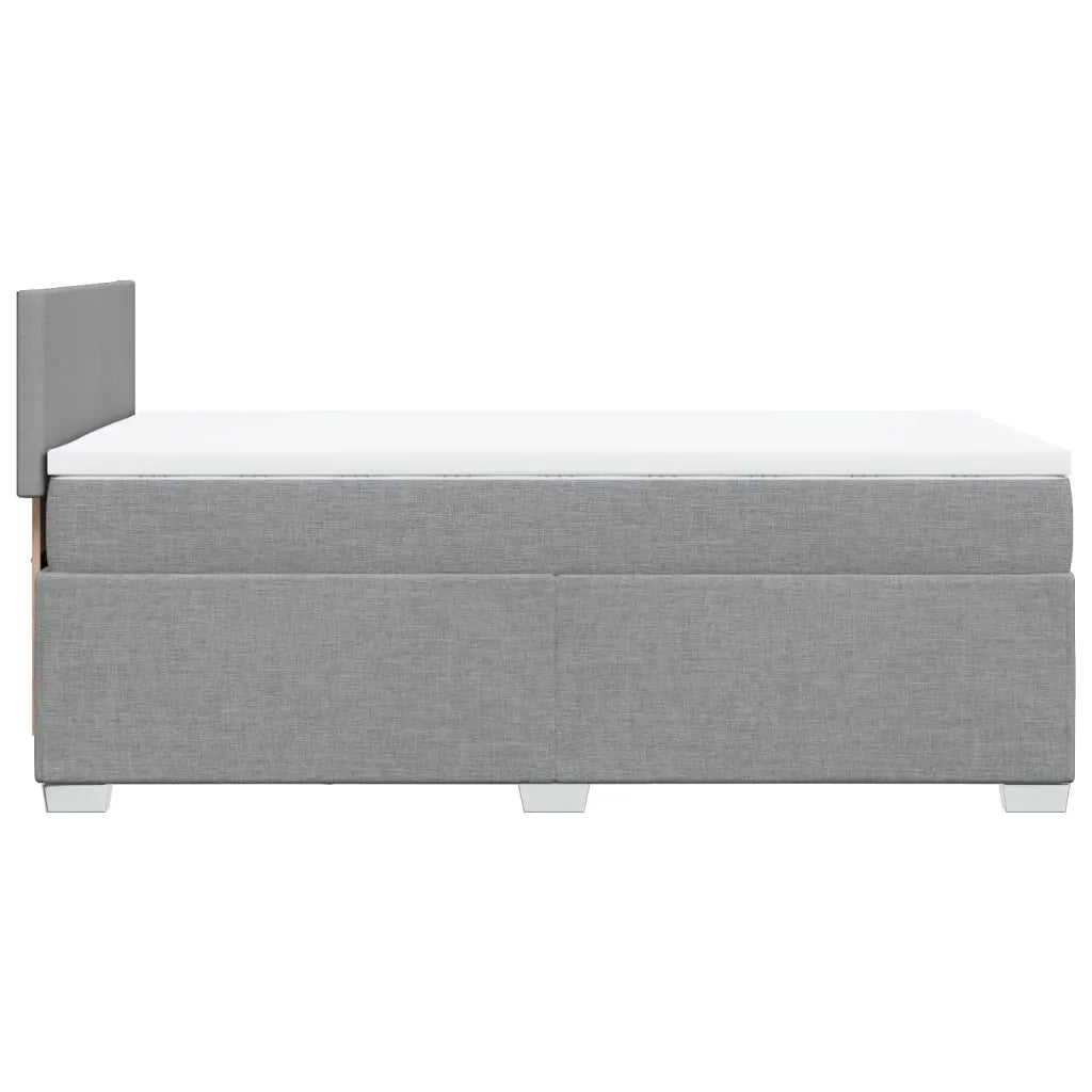 vidaXL Giroletto a Molle con Materasso Grigio Chiaro 90x190 cm Tessuto