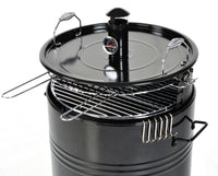 Barbecue Affumicatore a Carbone Carbonella Taddei Barrel Nero