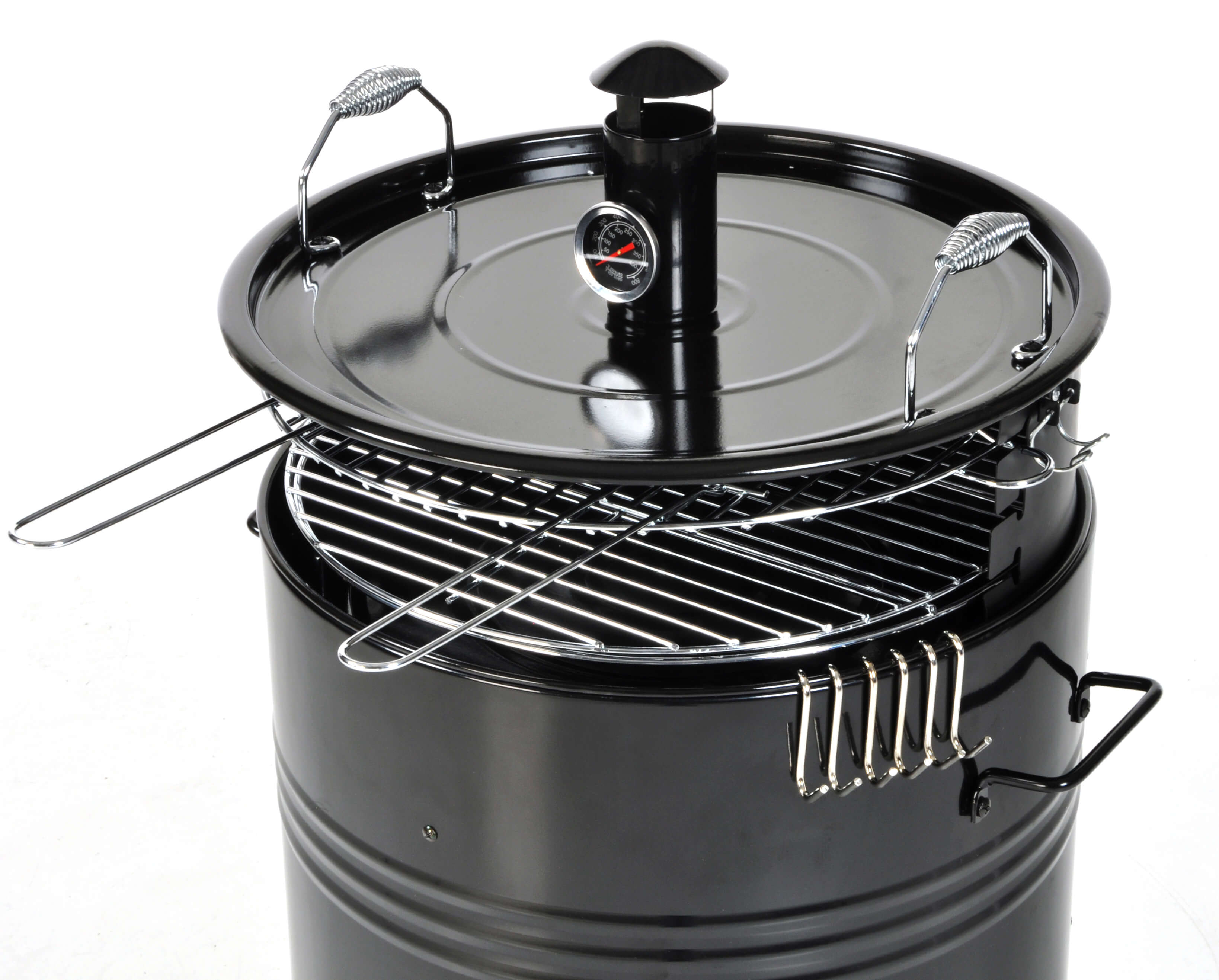 Barbecue Affumicatore a Carbone Carbonella Taddei Barrel Nero