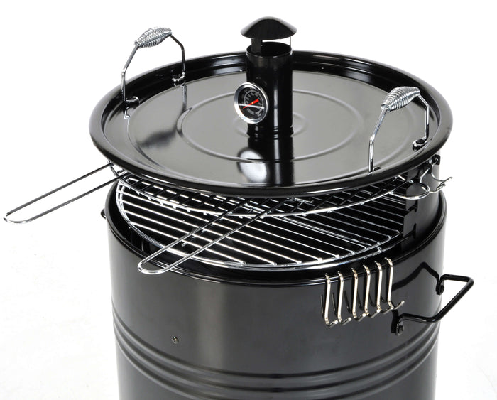 Barbecue Affumicatore a Carbone Carbonella Taddei Barrel Nero