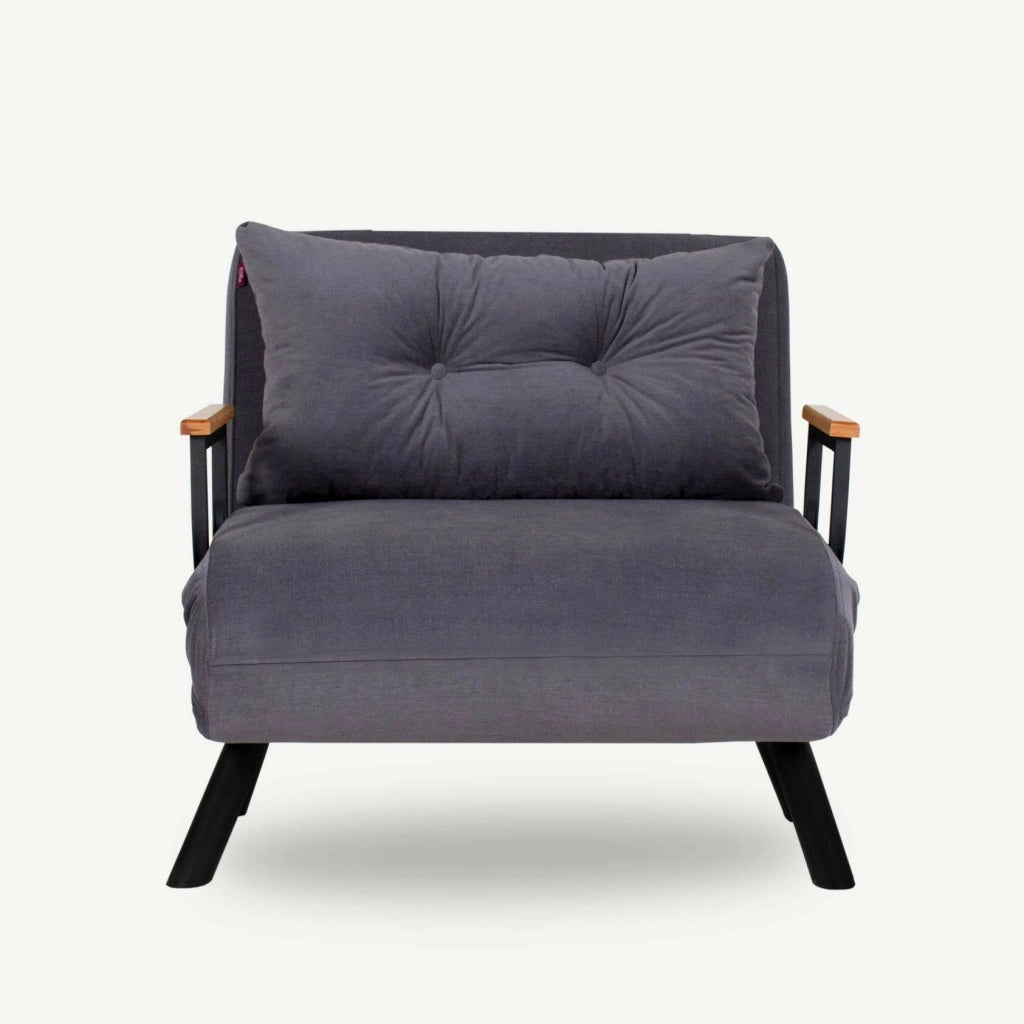 Poltroncina Keoni, Poltrona Reclinabile, 60x78x78h cm Grigio