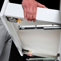 Guide Cassetto con Estrazione Soft 390 mm in Acciaio Emuca Bianco