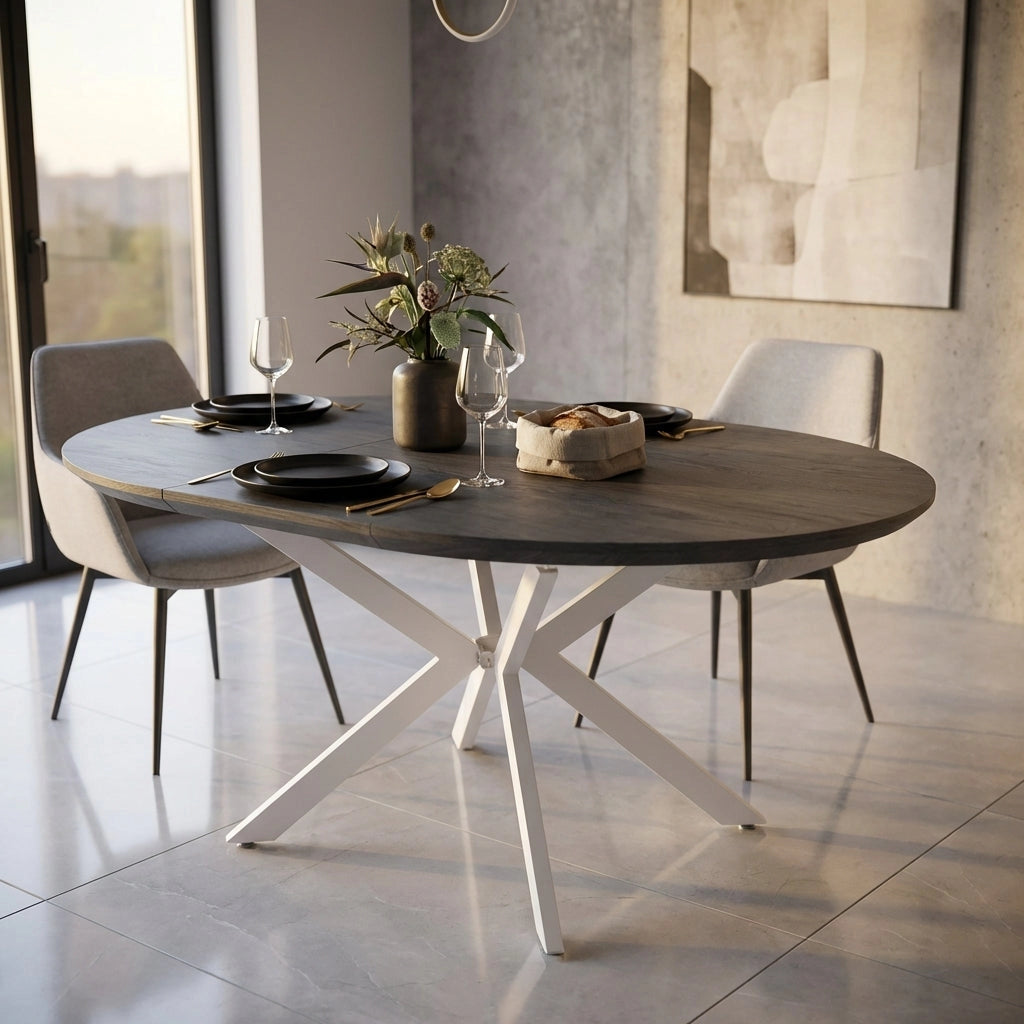 Tavolo da pranzo rotondo allungabile 120/160x120 - VESTA