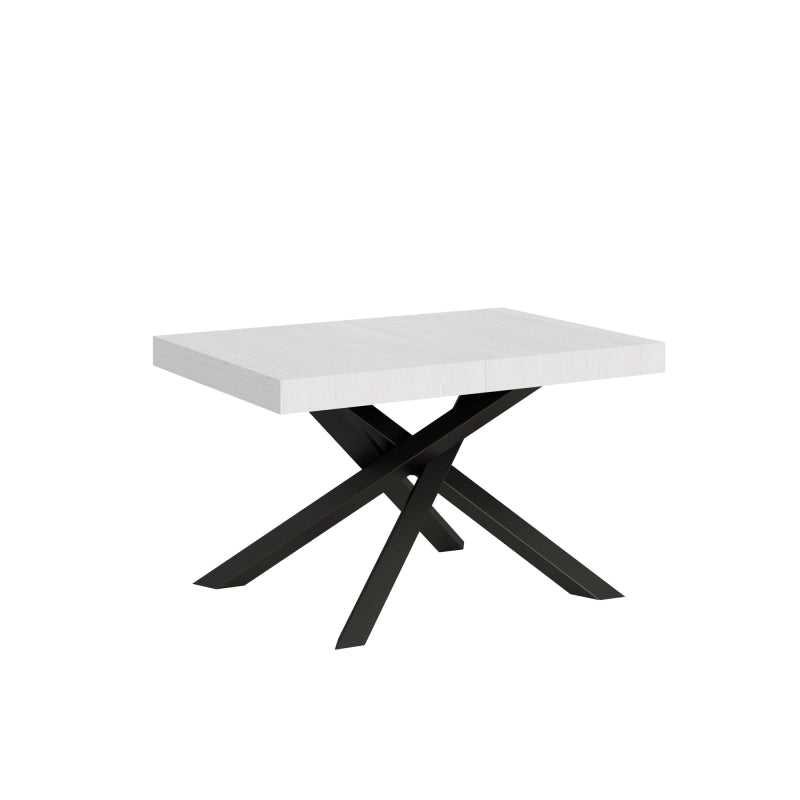 Tavolo allungabile 90x130/234 cm Volantis telaio Antracite - Bianco Frassino