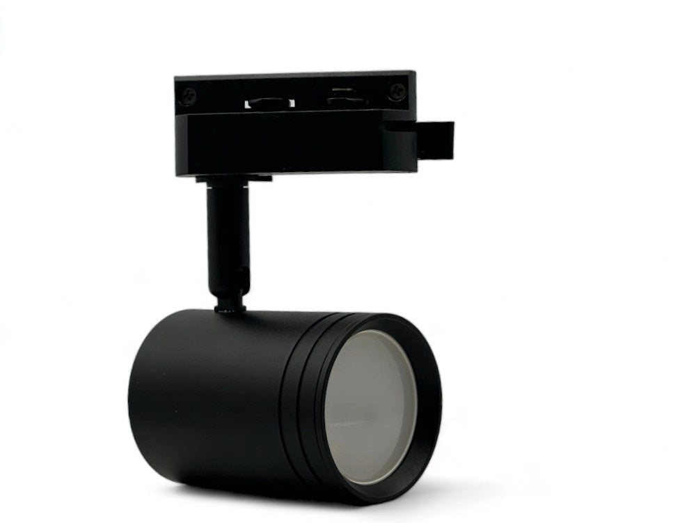 Faretto Track Light per Binario Monofase GU10 Nero Orientabile in Alluminio per Illuminazione Interni
