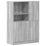 Set di Armadio pensile | Mobili da Cucina 2 pz Grigio Sonoma in Truciolato