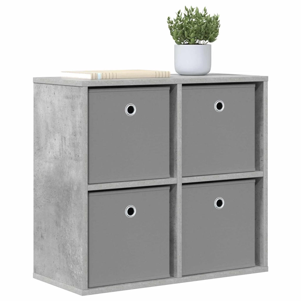 Credenza con cassetto Grigio cemento 59,5 x 27 x 57 cm