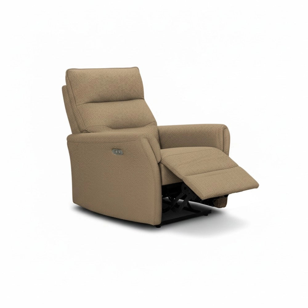 Poltrona relax softwave recliner elettrico in tessuto camel – Comfort garantito