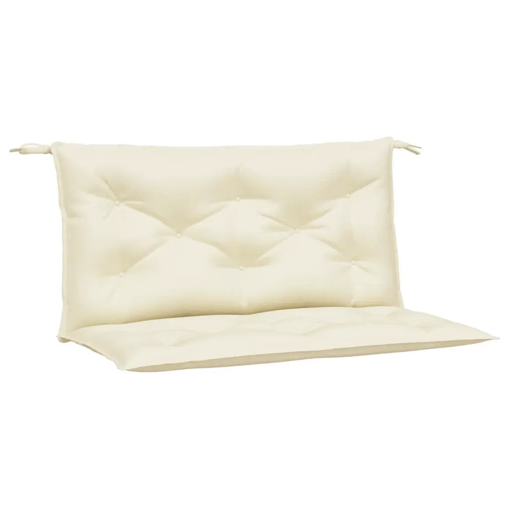 Cuscini Panca da Giardino 2 pz-Set di 2 Cuscini per panchina da esterno Crema 100x50x7 cm Tessuto Oxford