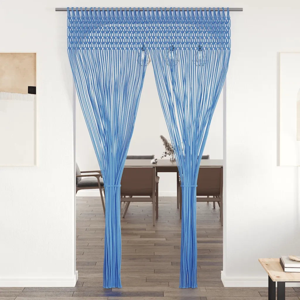 Tenda Macramè Blu 140x240 cm in Cotone 323985